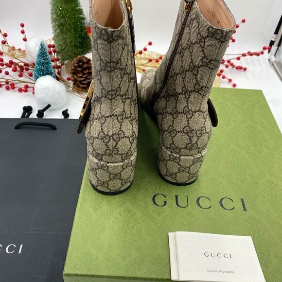 SOLD!!!!!!! Women’s Gucci GG supreme Blondie ankle boots size 38.5 made in Italy - Picture 5 of 9
